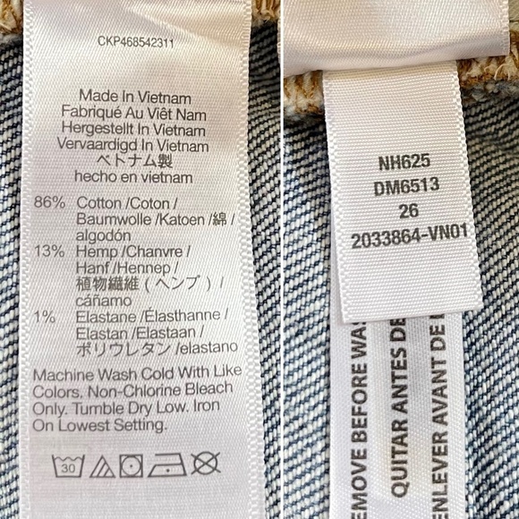 Madewell Perfect Vintage Jeans Raw Hem High Rise Classic Casual Preppy Denim 26 - Picture 12 of 13